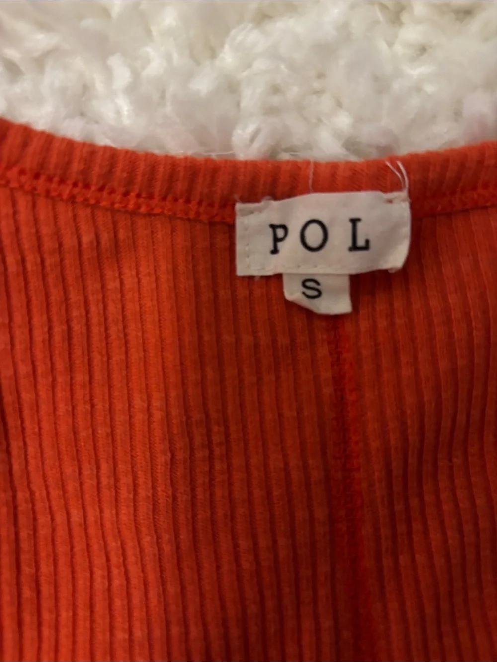 POL Ribbed Tank Top in Orange - Picture 2 of 4